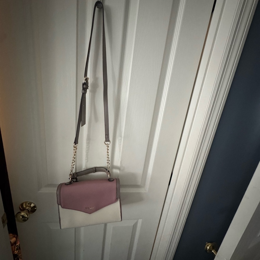 Nine West Two-Tone Pink and Cream Crossbody Bag